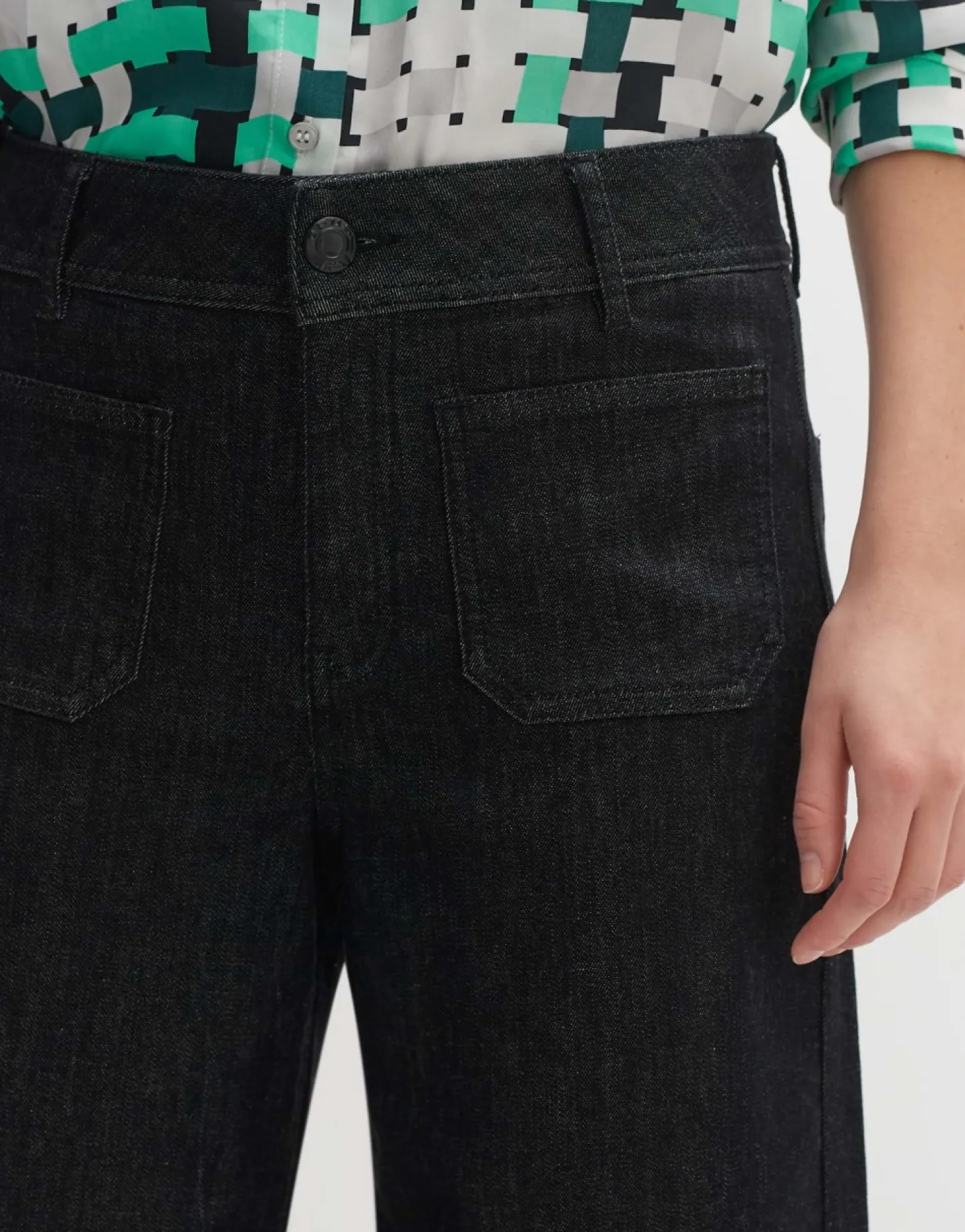 Frau someday Fashion Jeans>Cropped Wide Jeans Macona Black